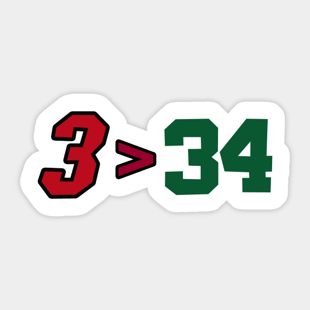 Dwyane Wade > Paul Pierce (3>34) Sticker by xavierjfong